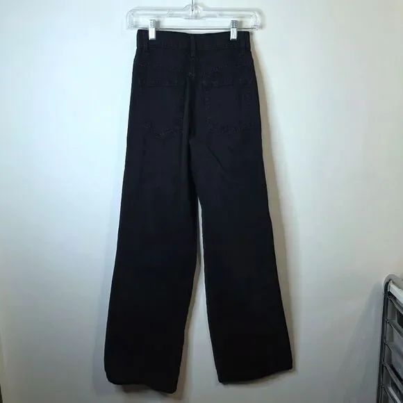 PacSun Black Eco Distressed High Waisted Baggy Jeans Grunge Rocker Size 23 - Picture 2 of 12